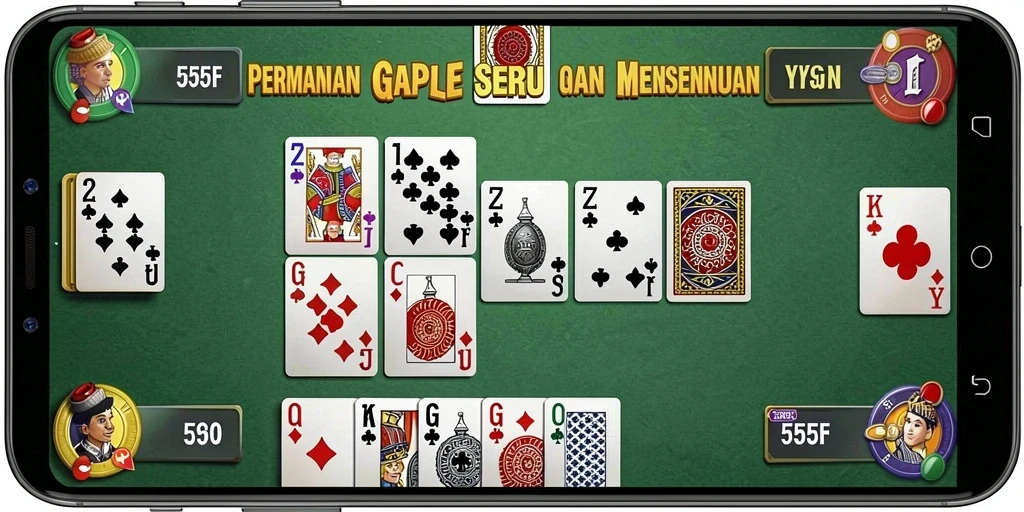 Screenshot permainan Gaple yang seru di 555F.
