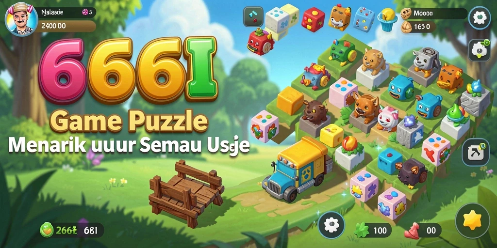 Gameplay seru dari game Puzzle 666I yang menantang.