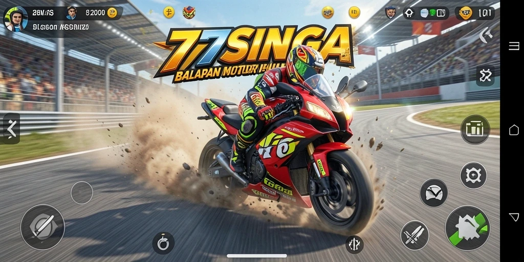 Gameplay intens balapan motor di 77SINGA dengan grafis menawan.
