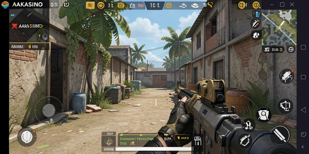 Tampilan aksi mendebarkan dalam gameplay AAKASINO.
