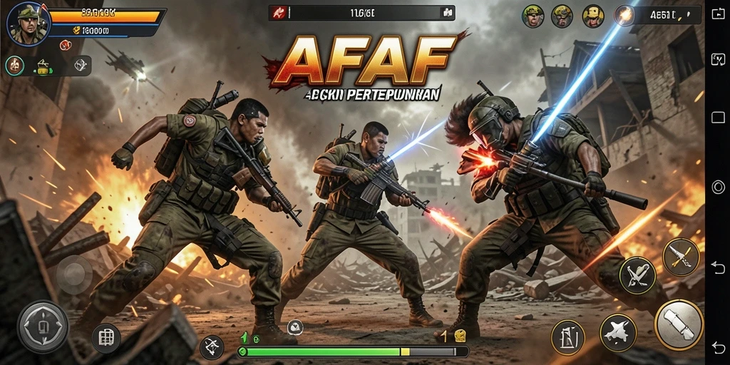 Gameplay AFAF yang penuh aksi dan menegangkan.