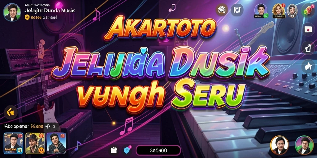 Tampilan screenshot gameplay AKARTOTO dengan fitur musik yang menarik.