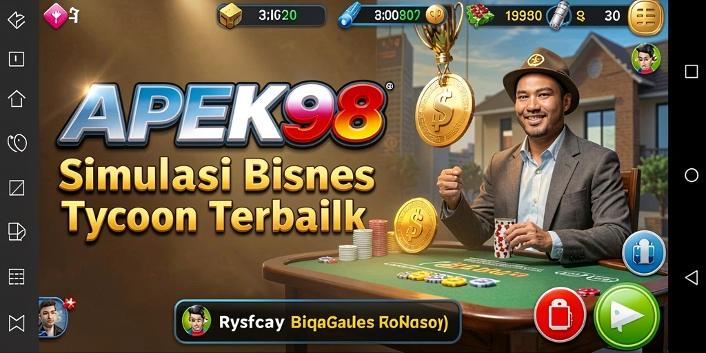 Tampilan screenshot APEK88 menampilkan keseruan simulasi bisnis yang dinamis.