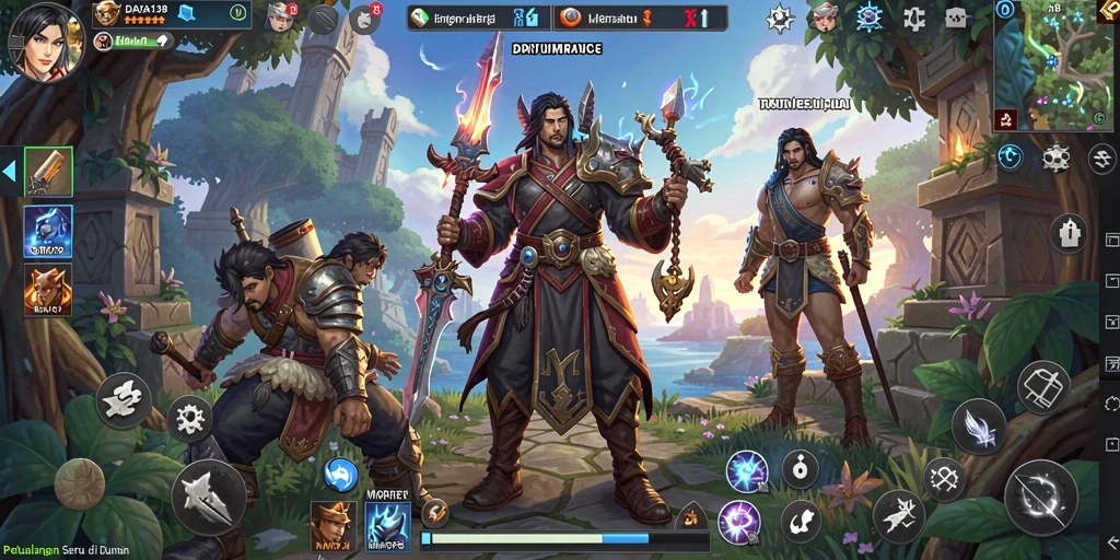 Tangkapan layar gameplay seru dalam dunia MMORPG DAYA138.