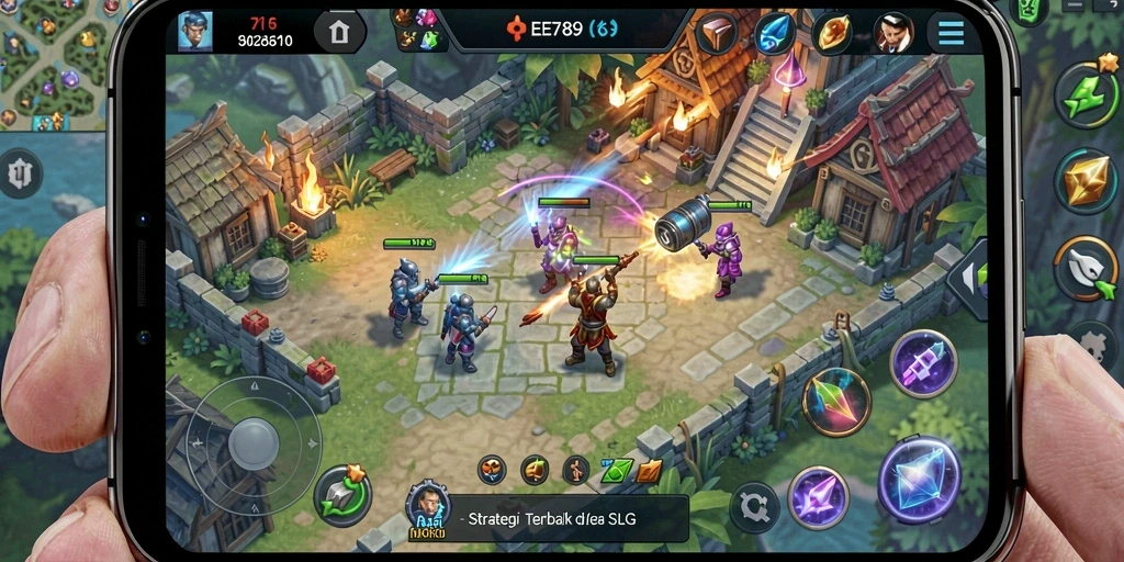 Screenshot gameplay EE789 yang menunjukkan strategi pertempuran yang mendebarkan.