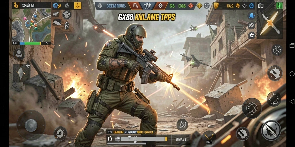 Tangkapan layar menampilkan aksi gameplay seru dalam GX88.