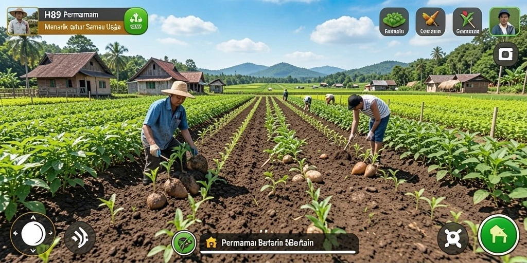 Gameplay H89 yang menarik saat merawat ladang dan hewan ternak.