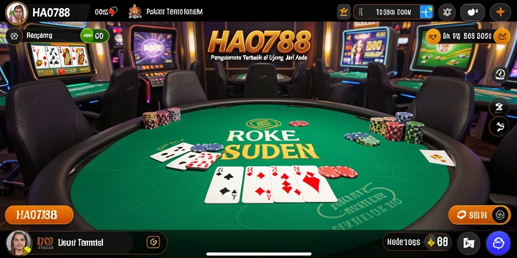 Screenshot utama HAO788 menampilkan momen mendebarkan permainan Poker.