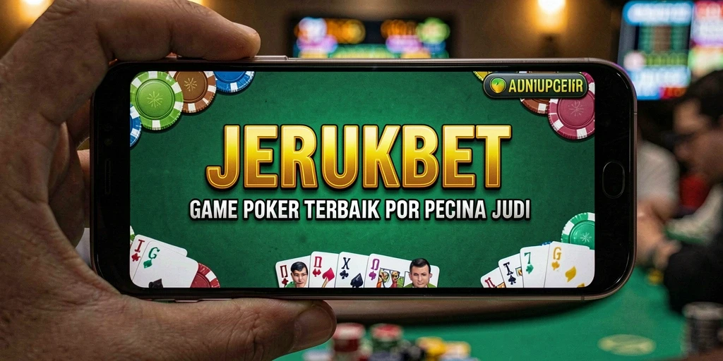 Screenshot gameplay JERUKBET menampilkan suasana poker yang seru.