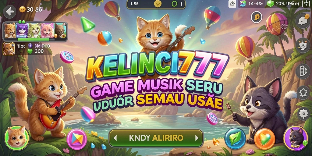 Tampilan gameplay KELINCI777 yang menarik dan penuh warna.