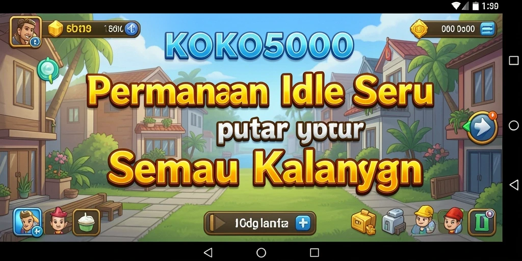 Tampilan gameplay KOKO5000 yang mengasyikkan dan warna-warni.