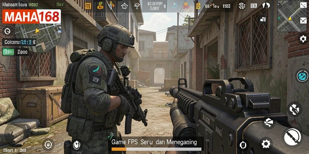 Gameplay seru MAHA168 dengan aksi tembak-menembak intens.