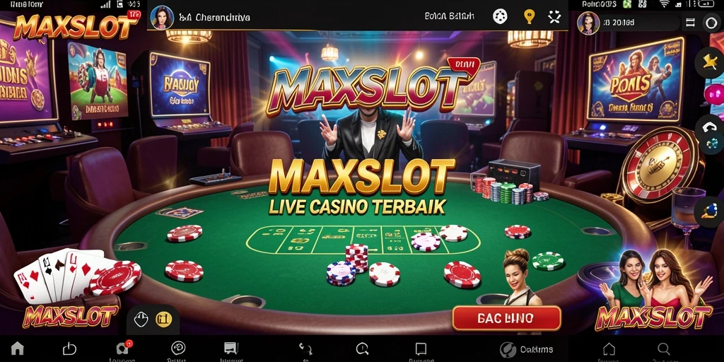 Tampilan gameplay menarik di MAXSLOT dengan dealer langsung.