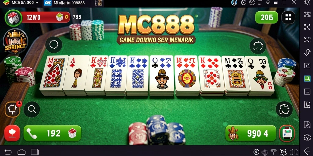 Tampilan menarik dari gameplay Domino di MC888.