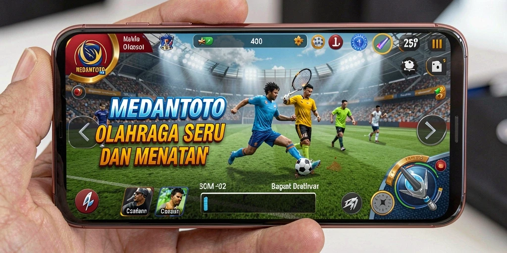 Tampilan gameplay seru dari aplikasi olahraga MEDANTOTO.