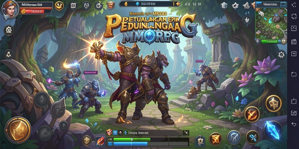 Tampilan gameplay epik dari MR888 dalam dunia MMORPG yang menakjubkan.