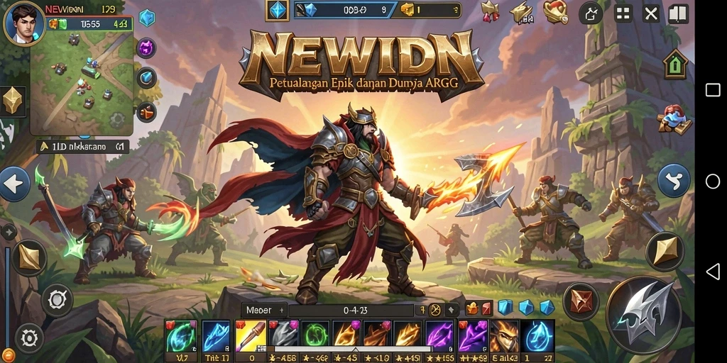 Screenshot gameplay menunjukkan aksi seru dalam pertarungan ARPG.