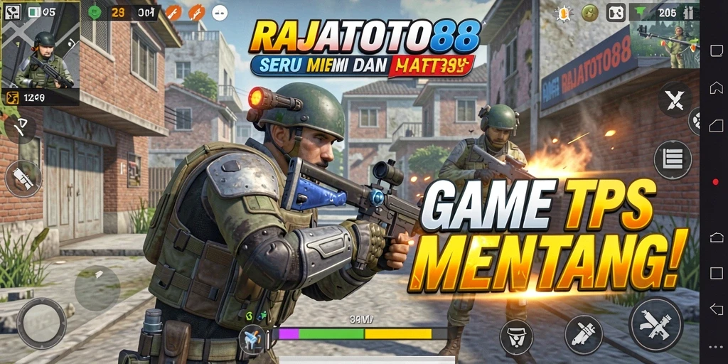 Tampilan gameplay intens di RAJATOTO88 dengan aksi penuh strategi.