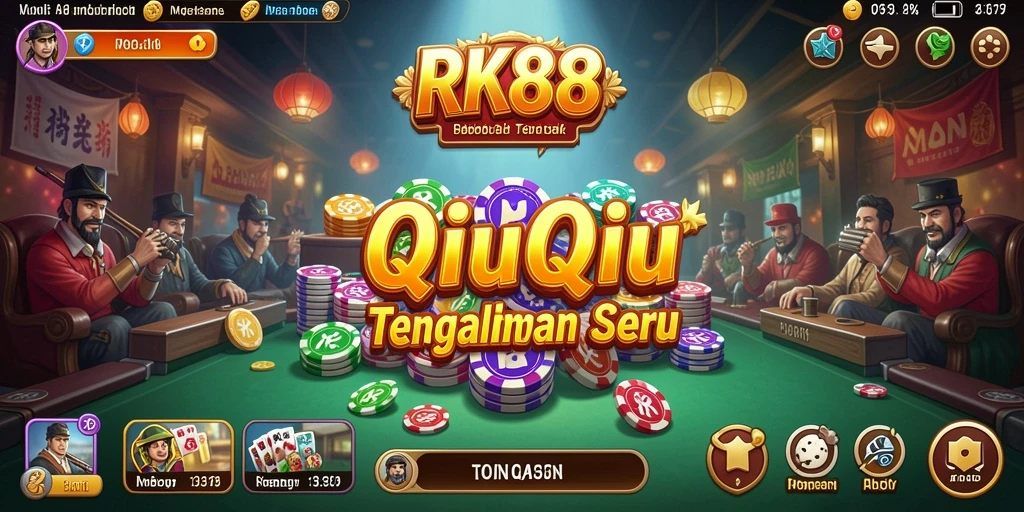 Tampilan gameplay QiuQiu yang mendebarkan di RK88.