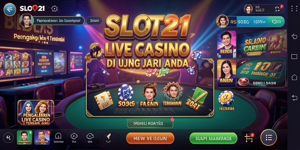 SLOT21 menampilkan dealer langsung dalam permainan kasino seru.