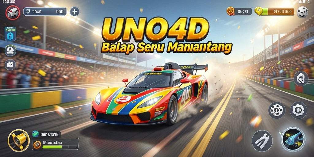 Gameplay seru balap mobil di UNO4D dengan grafik mengesankan.