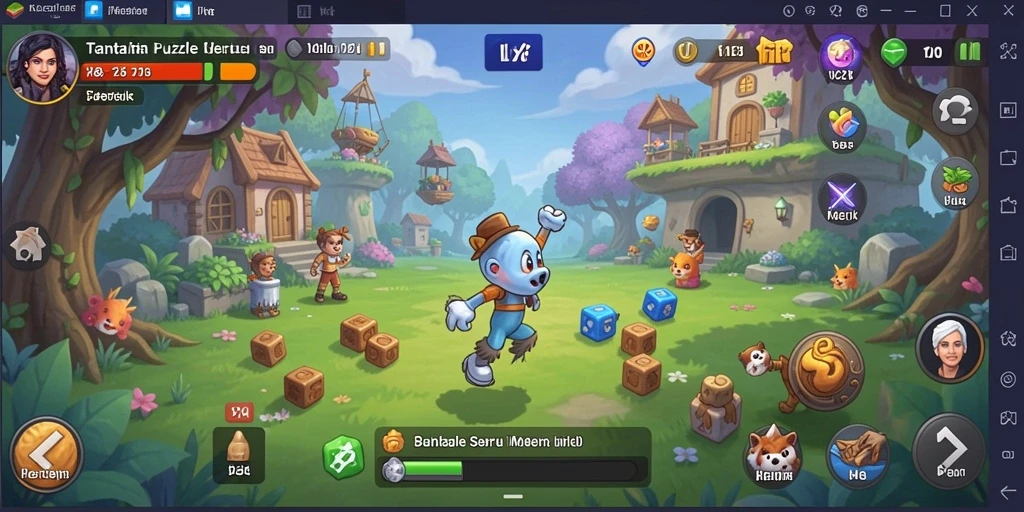 Gameplay V21 menampilkan tantangan Puzzle yang mendebarkan.